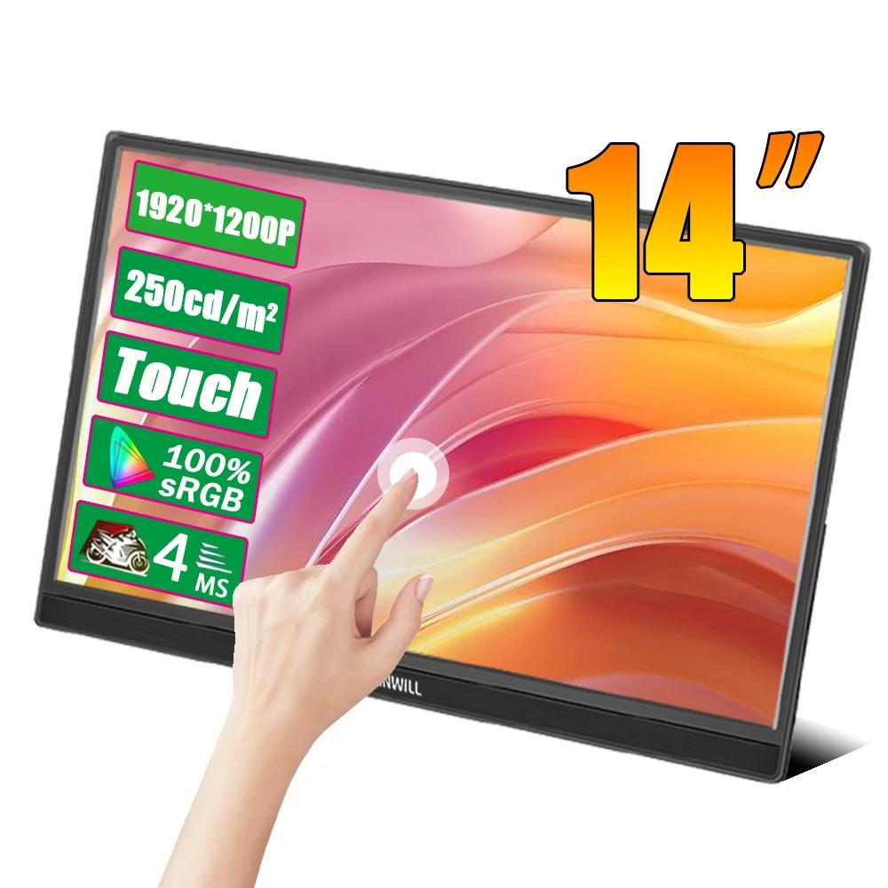޴ ġ ũ, PC  , Ʈ ġ PS4  ȣȯ  C Ÿ HDMI, 14 ġ, 16 ġ FHD 1920x1200 16:10 IPS LCD г
